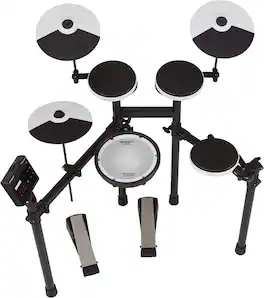 Roland - V-Drums Electronic Drum Kit w/ TD-02 Module, Mesh-Feel Pads, Quiet Beaterless Kick Pedal, 3 Cymbal Pads & USB Audio/MIDI
