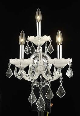 Elegant Lighting - Maria Theresa 3 light Wall Sconce Clear Royal Cut Crystal - White
