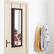 Alt View 3. Costway - Costway Wall Door Mounted Mirror Jewelry Cabinet Organizer LED Lights - Reddish Brown.