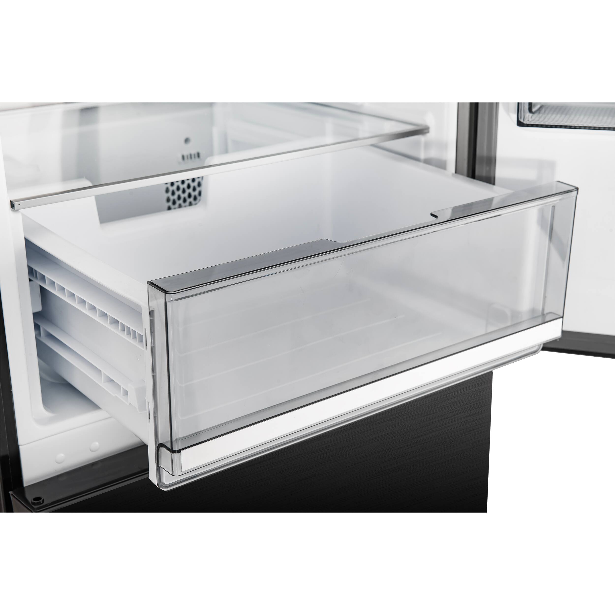 Alt View 5. Forno Appliances - Custodia 10.3 Cu. Ft. 24" Counter-Depth Bottom Freezer Refrigerator with Right-Hinge Door and Total No Frost - Black - Black.