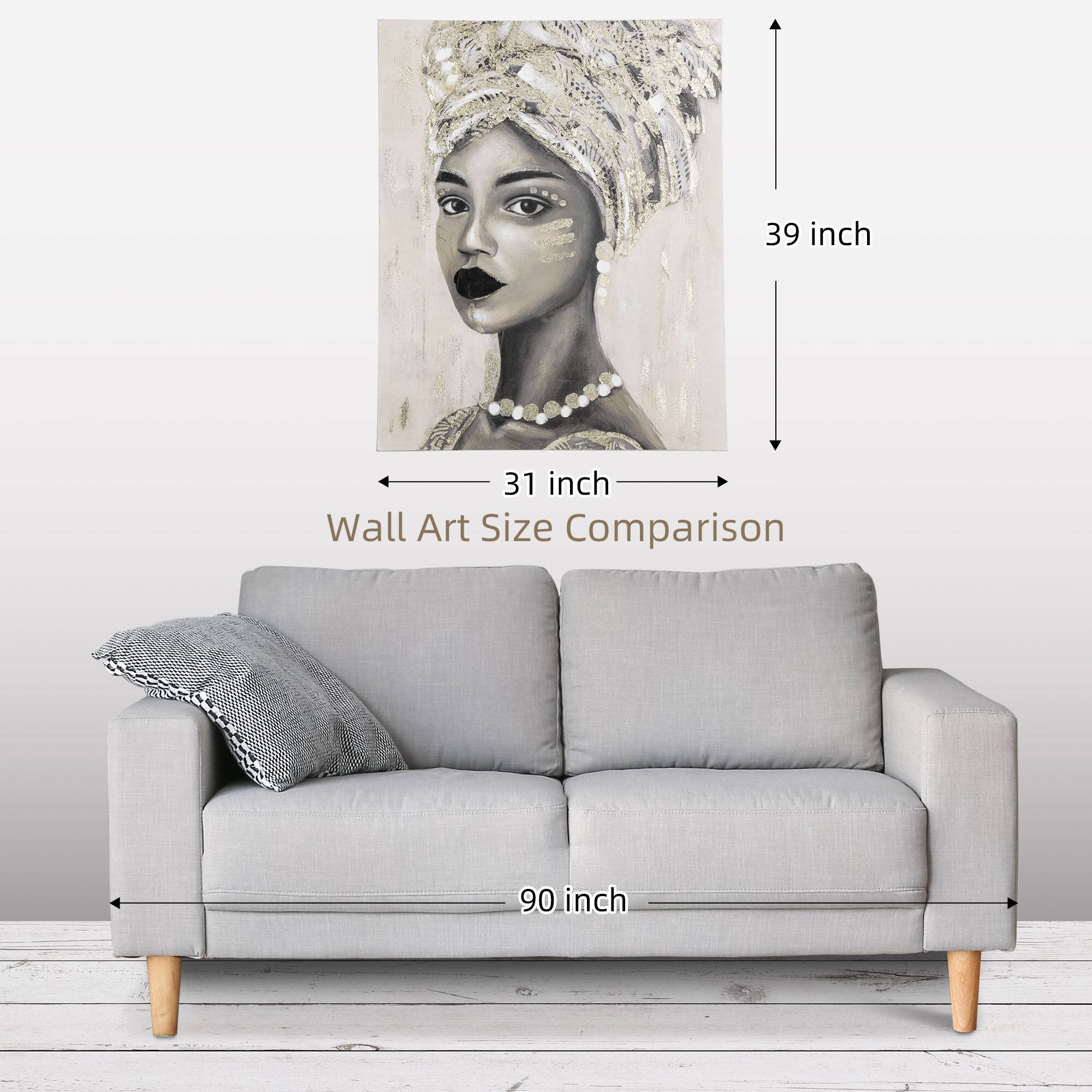 39 inch x 31 inch Wall Art Size Comparison  
90 inch