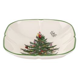 Spode - Christmas Tree 5.5 in Sculpted Square Dish - Multicolor - Multicolored