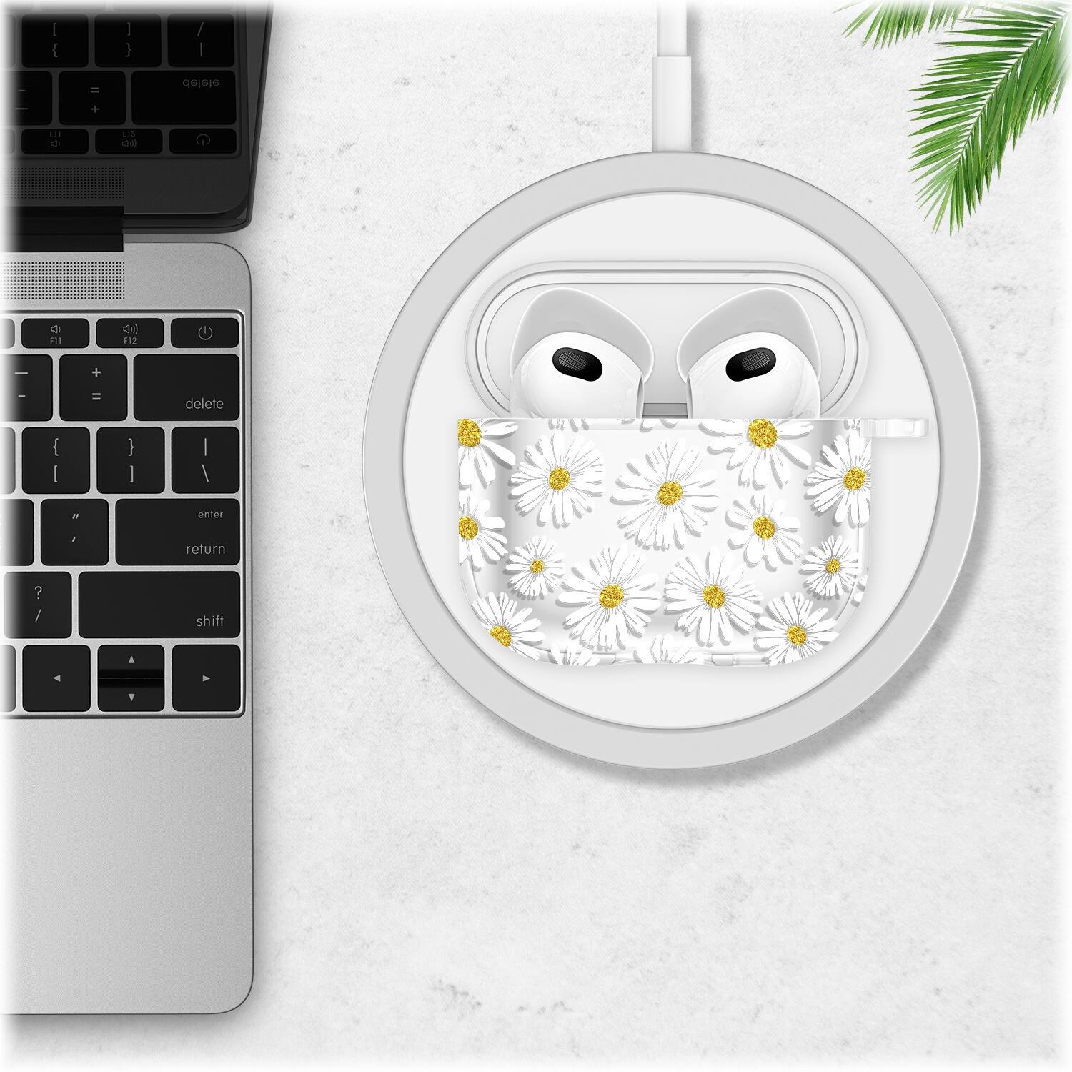 Alt View 13. SaharaCase - Hybrid Flex Case for Apple AirPods 3 (3rd Generation) - Clear/Yellow.