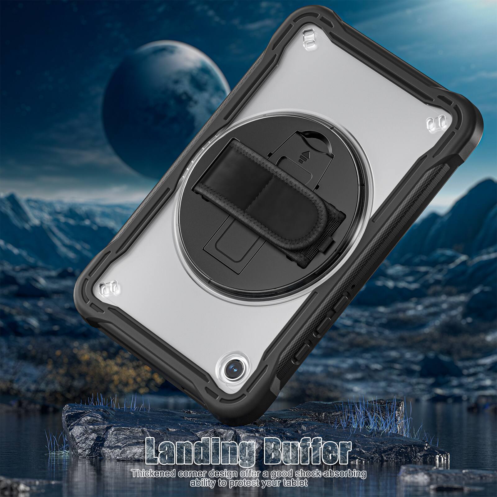 Landing Buffer

Thickened corner design offers a good shock-absorbing ability to protect your tablet