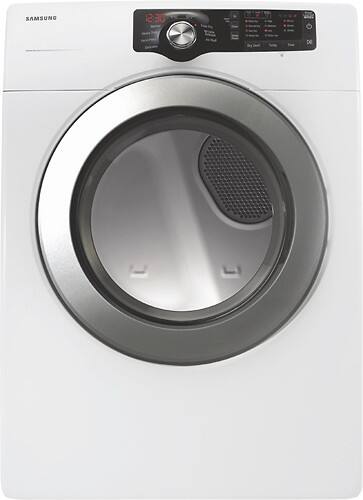 Front Standard. Samsung - 7.3 Cu. Ft. 7-Cycle Gas Dryer - White.