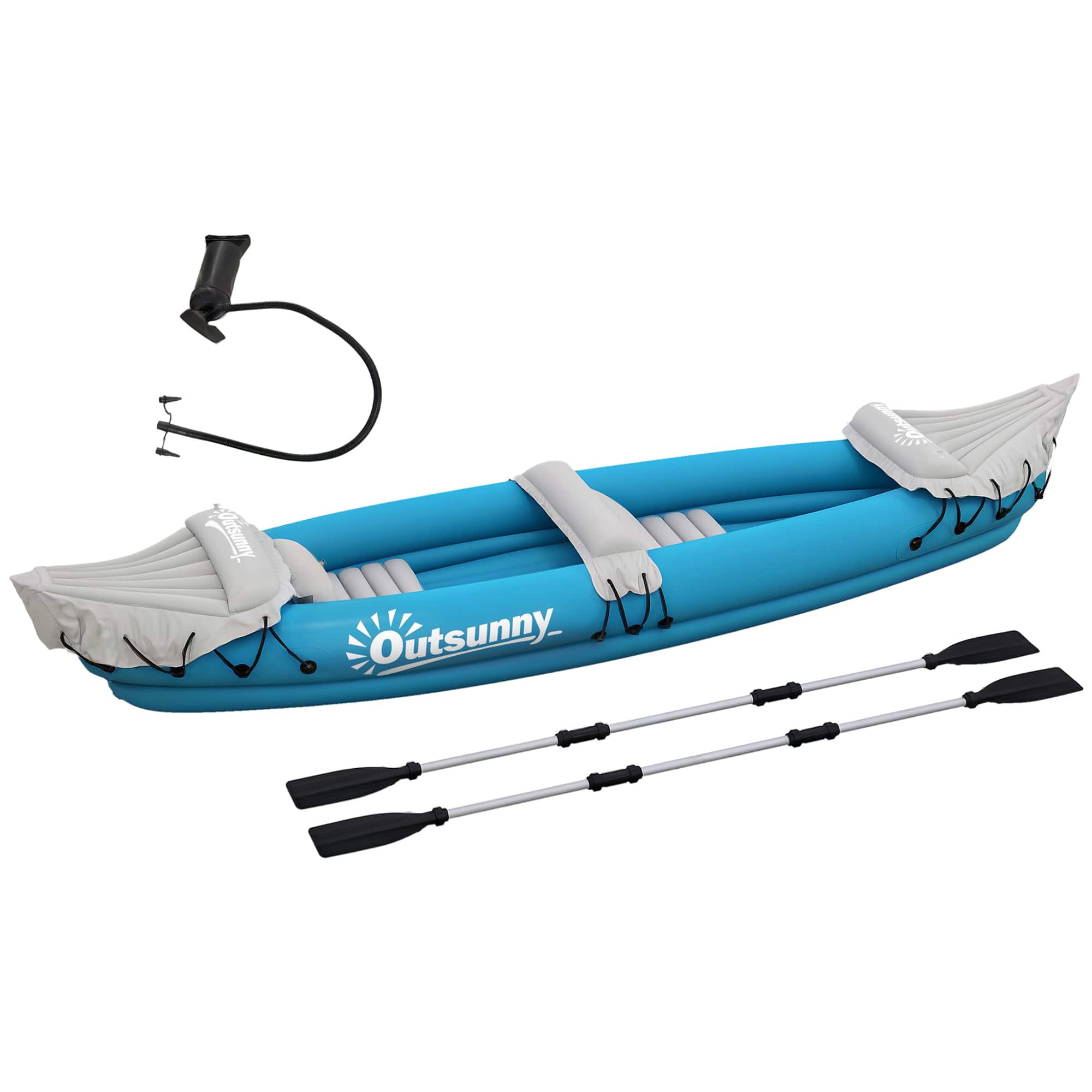 Outsunny - 2 Person Inflatable Kayak, Includes Paddles, Aluminum Oars, Repair Kit - Blue price history on PriceWatchPro