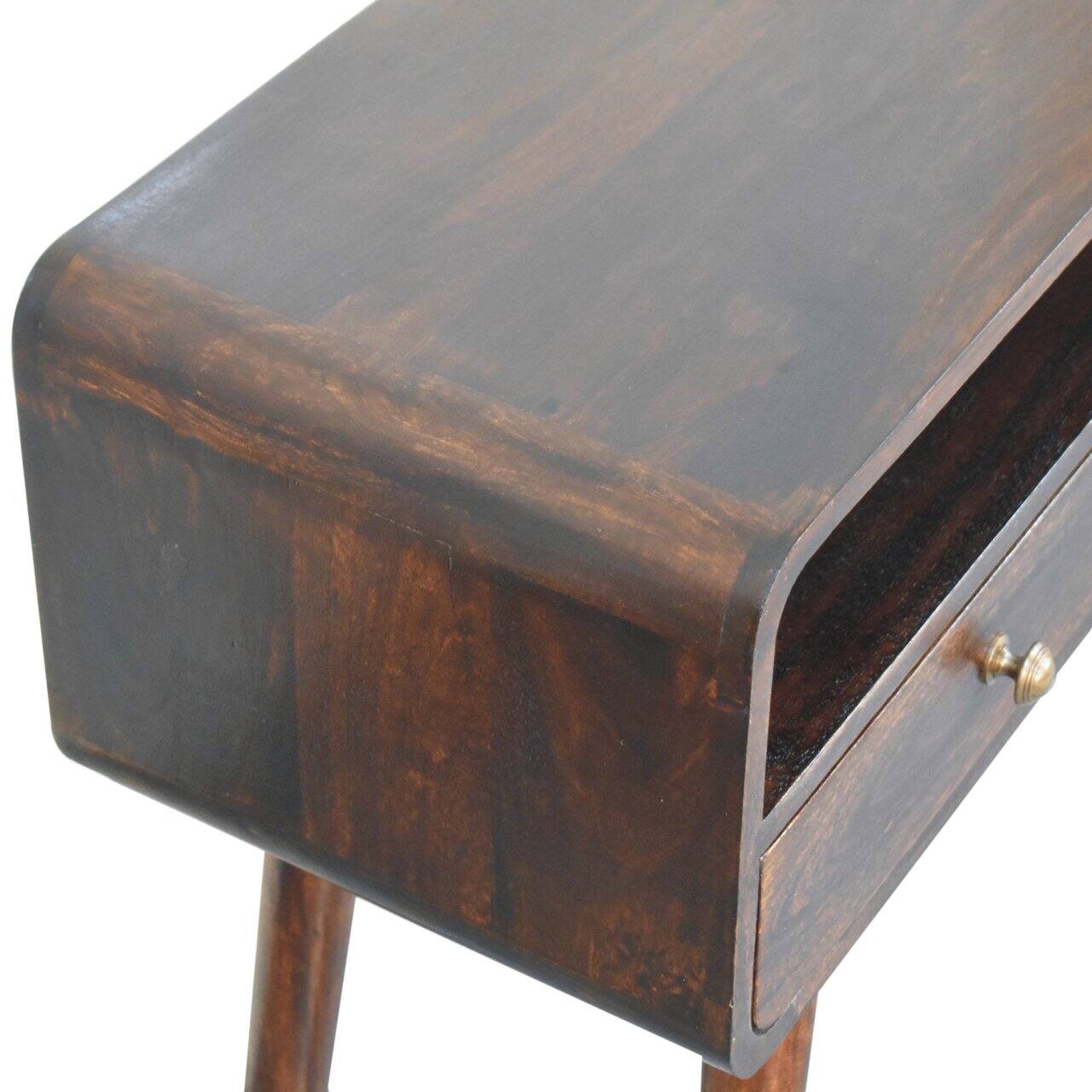 Alt View 2. Artisan Furniture - Curved California Walnut Console Table, Brown - Brown.