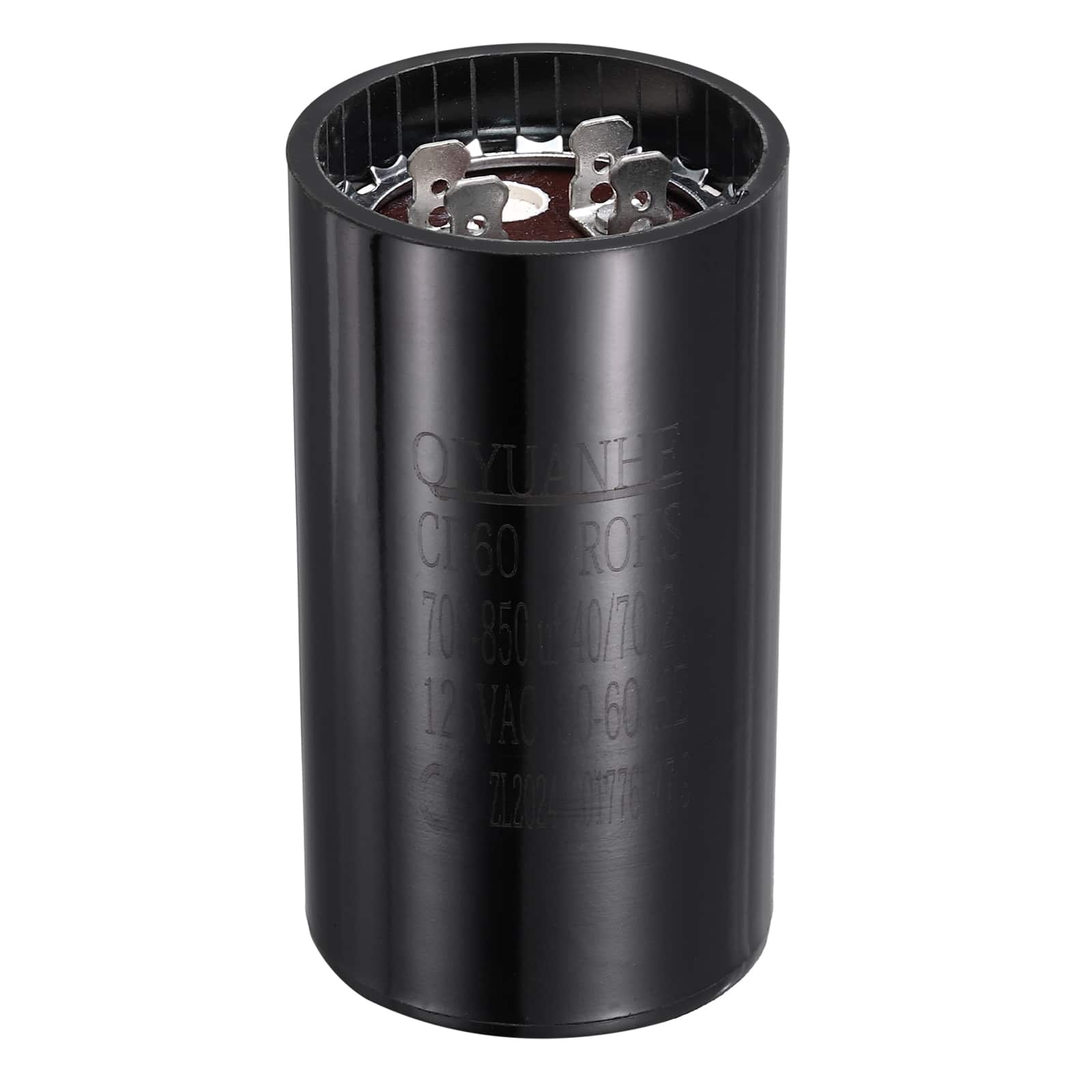 Unique Bargains - CD60 Motor Run Capacitor, 708-850uF MFD AC125V, 50-60Hz, for Electric Motor, 46x86mm - Black