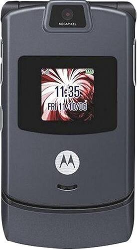 Front Standard. Motorola - RAZR Mobile Phone (Unlocked) - Silver.