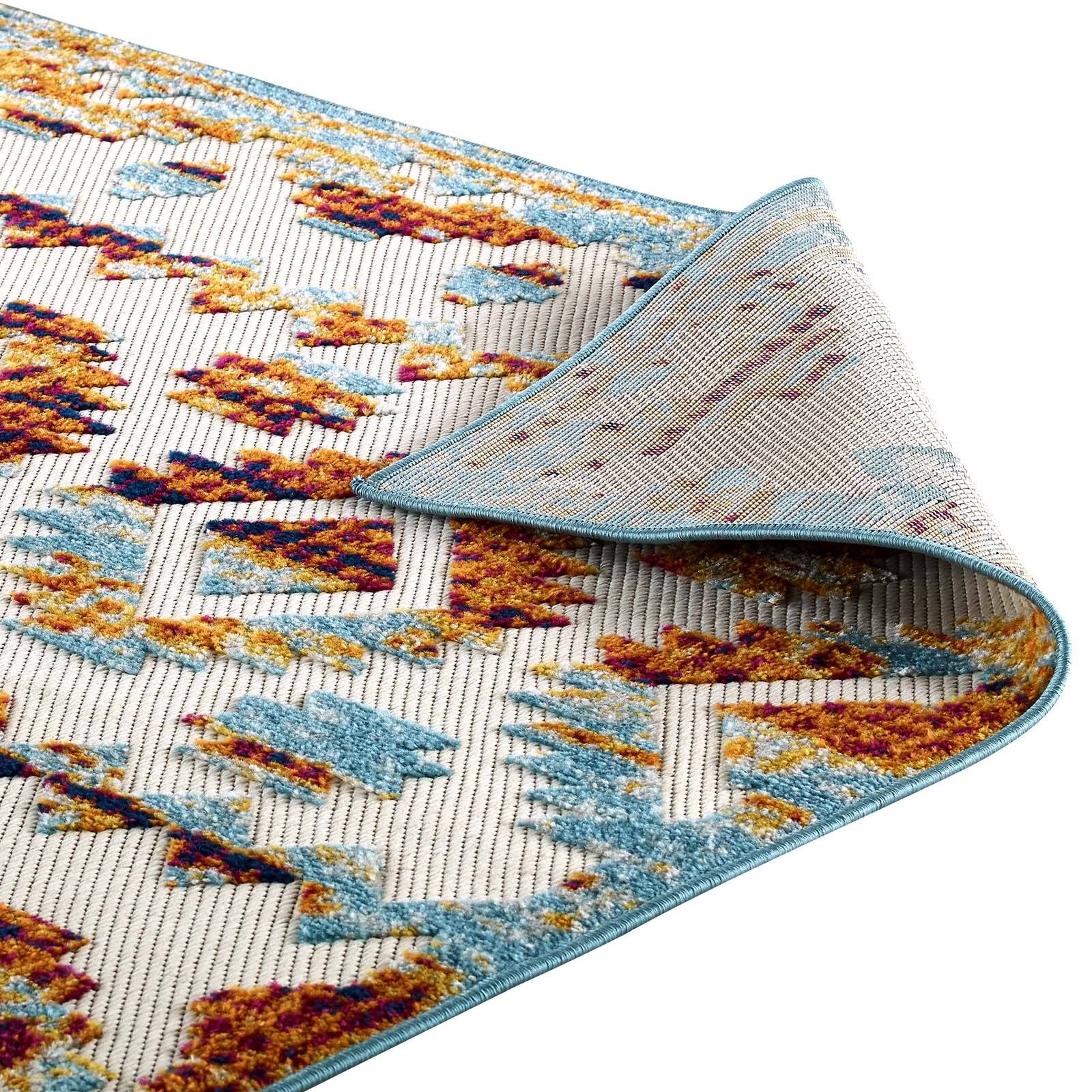 Alt View 5. Modway - Reflect Takara Abstract Diamond Moroccan Trellis Indoor and Outdoor Area Rug - Multicolored.
