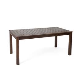 Mondawe - 69"L Acacia Wood Outdoor Dining Table - Dark Brown