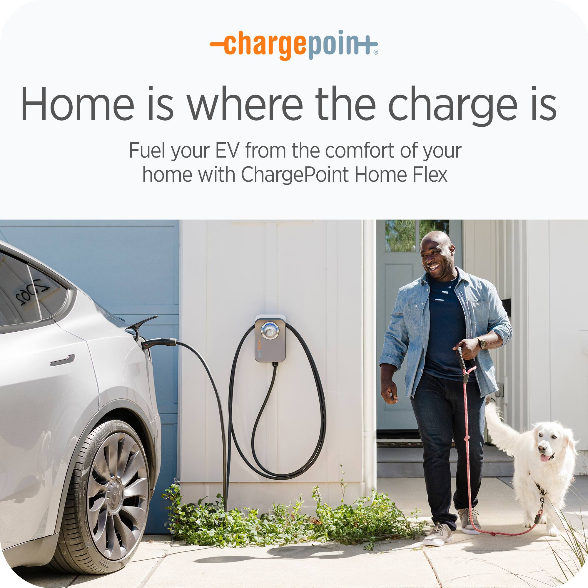 -chargepoint+

Home is where the charge is

Fuel your EV from the comfort of your home with ChargePoint Home Flex