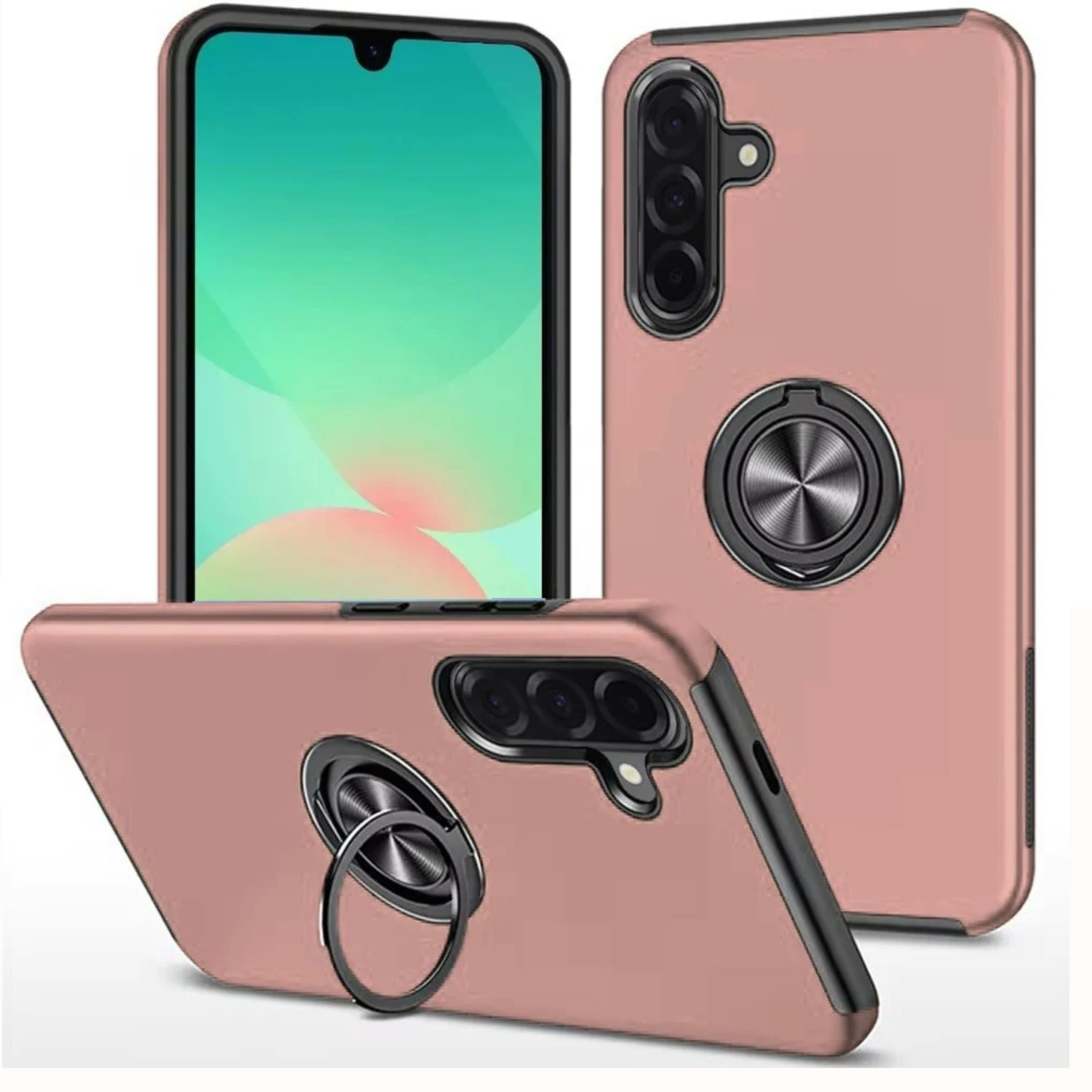 Kitcheniva - Heavy Duty Rubber Armor Case With Tempered Glass For Samsung A27 5G - Rose Gold price history on PriceWatchPro