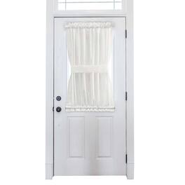 Ellis Curtain - Ellis Stacey 1.5" Rod Pocket High Quality Fabric Solid Color Door Panel 41"x40" - Ice Cream