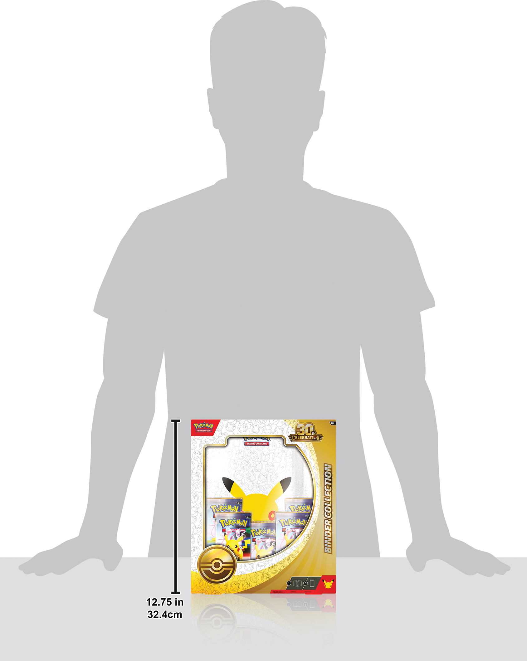 A TURa I 30 T - - CELEBRATION : - - POKeMoY TOKeM BINDER COLLECTION UKSMON POKeMo T oKMo 12.75 in 32.4cm