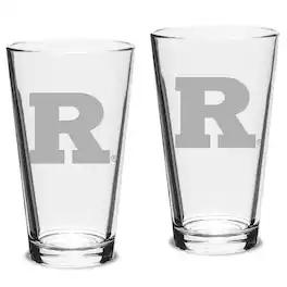 Jardine - Rutgers Scarlet Knights 2-Piece 16oz. Classic Pub Glass Set - Multicolor