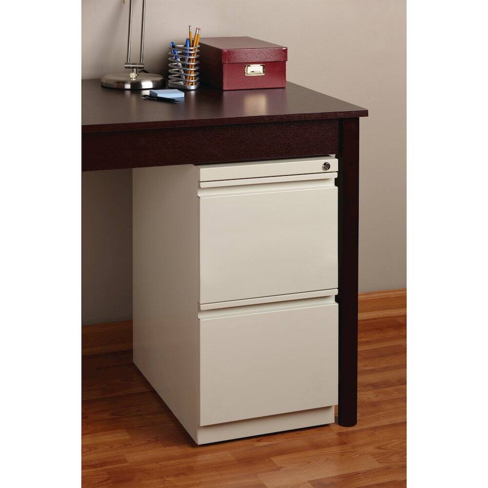Alt View 5. Hirsh - Hirsh 20" Deep Mobile Pedestal File Cabinet 2 Drawer File-File, Putty - Clear.