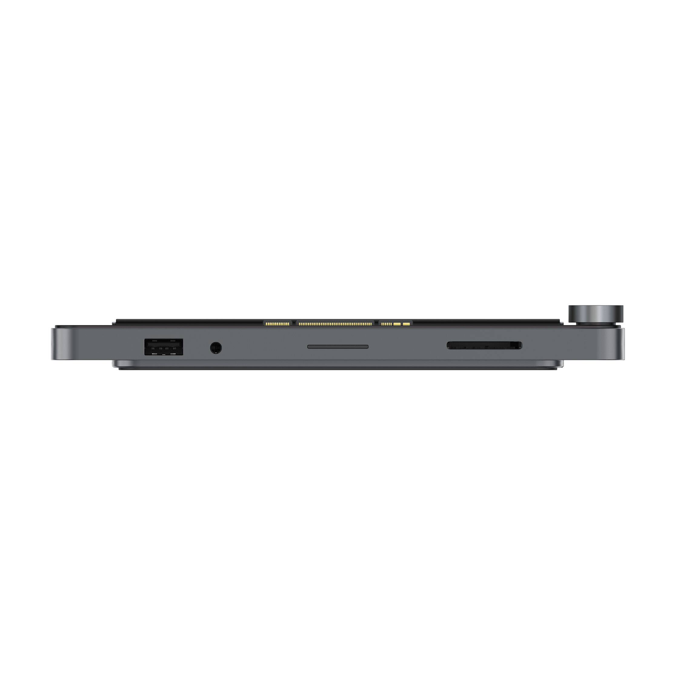 Angle. KHADAS - Mind Dock - All-in-One Docking Station with Fingerprint Reader & Stereo Speakers - Lava gray.