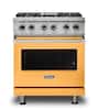 Front. Viking - 30-Inch Dual Fuel Freestanding Range - Daffodil.