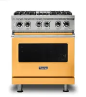 Viking - 30-Inch Dual Fuel Freestanding Range - Daffodil - Front_Zoom