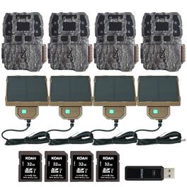 Browning Trail Cameras - Browning Strike Force Pro 26MP Trail Camera (4 Pack) Bundle with Accessories