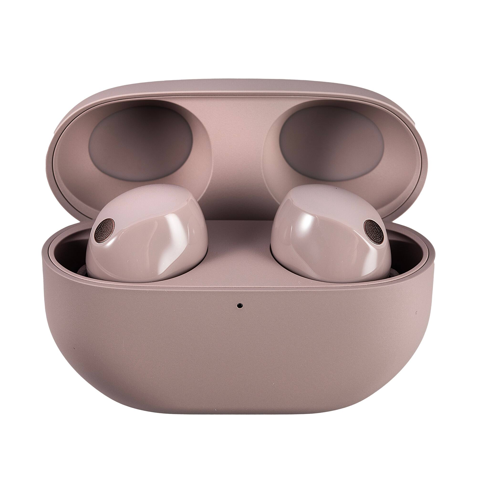 Alt View 4. Sony - Sony WF-1000XM5 True Wireless Noise-Canceling Headphones (Smoky Pink) Bundle (International Model) - Pink.