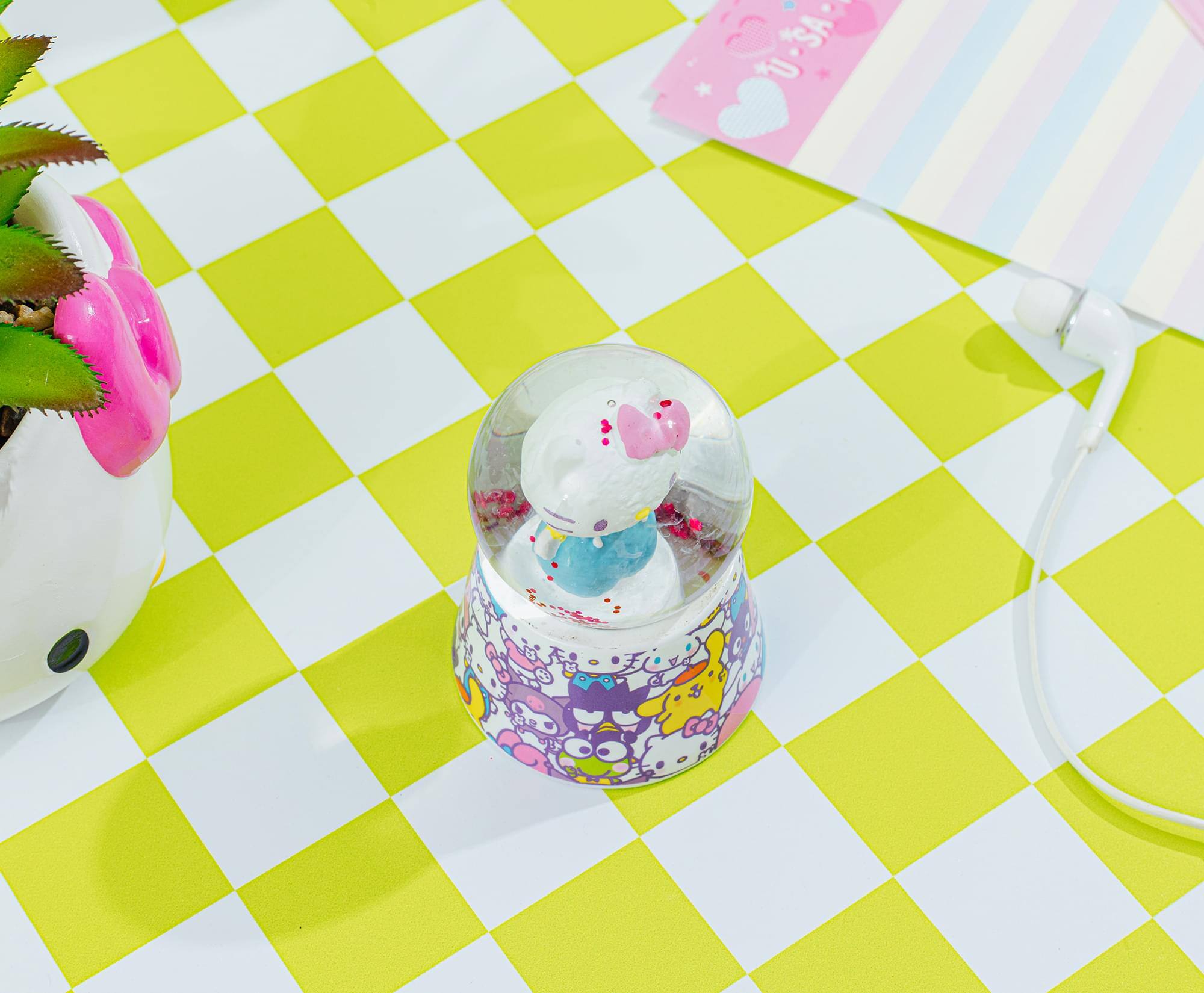 Alt View 4. Silver Buffalo - Sanrio Hello Kitty and Friends Mini Light-Up Snow Globe | 3 Inches Tall - Blue.