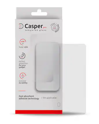 Casper pro tempered glass
Technology
Super slim
Perfect protection for your gadget
Extreme durability
Dust absorbent adhesive technology | Re-applicable