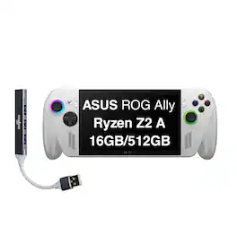 ROG Xbox Ally Handheld 7 Display (Ryzen Z2 A, 16GB, 512GB SSD, AMD RDNA 2 Graphics, Fingerprint, Win 11 Home) w/USB Hub