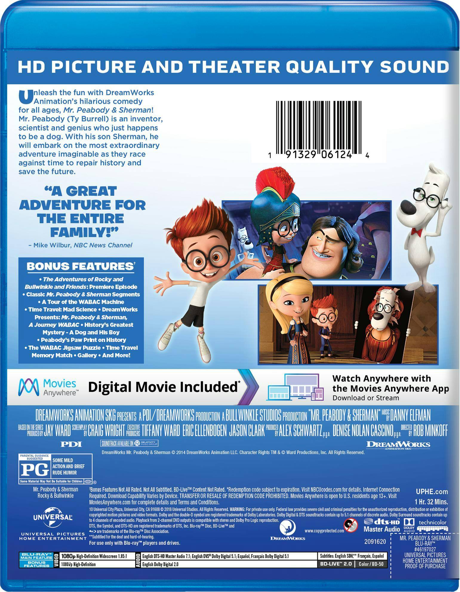 Back. Mr. Peabody and Sherman (Blu-ray New Box Art) [Blu-ray].