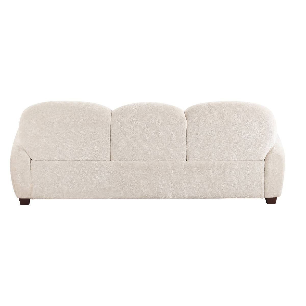 Left. Ropilly - Ropilly 78 Inch Boucle Sofa, 3 Seater Upholstered Sofa with 3 Pillows, Beige Apartment Size Sofa - Beige.