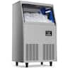 Coolski - Commercial Ice Maker, 200 lbs/24H Under Counter Ice Machine, 35 lbs Bin - Silver