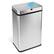Angle. Innovaze - 16 Gallon Stainless Steel Rectangular Motion Sensor Trash Can with Removable and Portable Design - Silver.