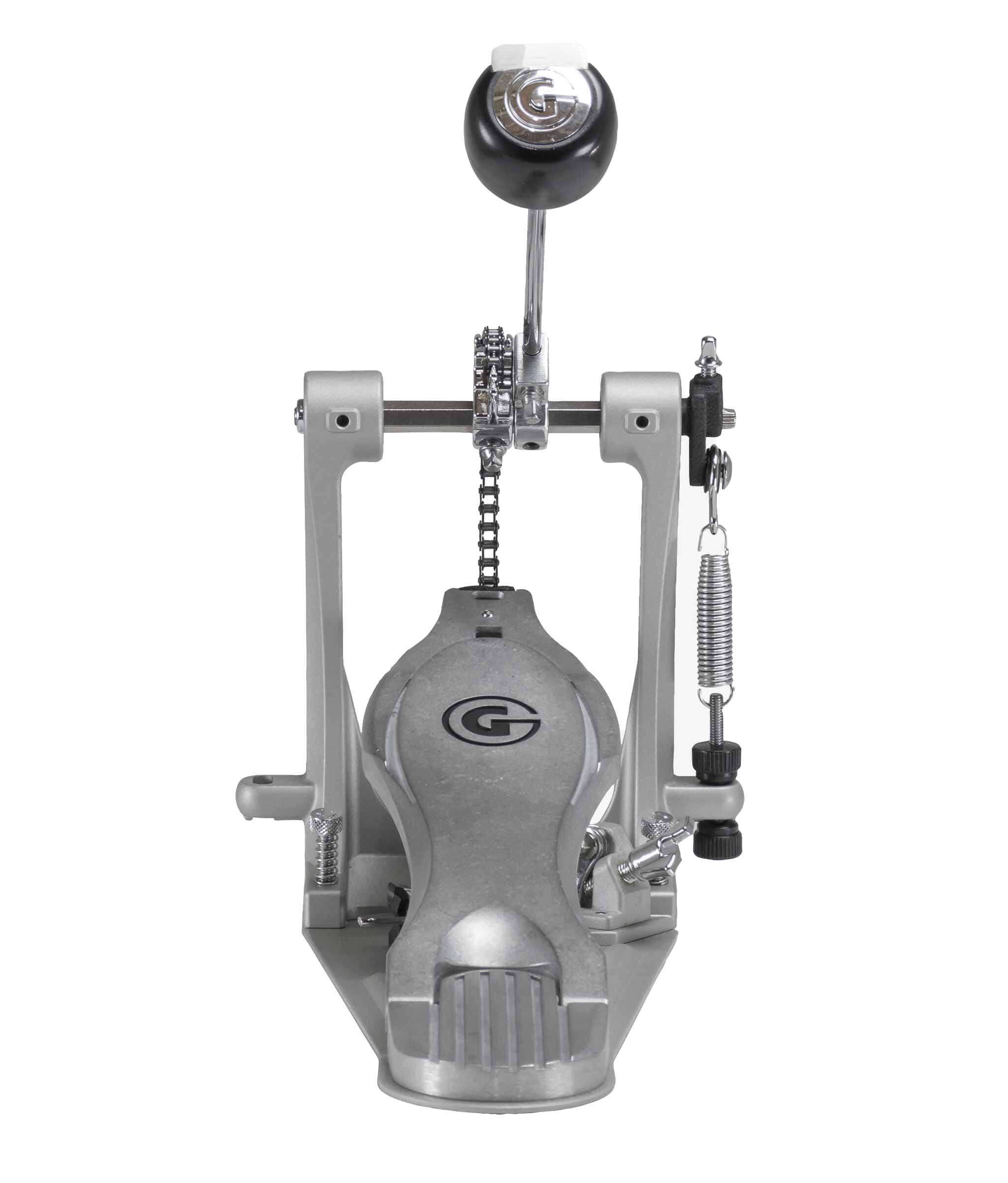 Alt View 2. Gibraltar Hardware - Road Class Chain Drive Bass Drum Pedal, w/ Single Chain Cam, G-Class Pillar Frame, Side Hoop Clamp & Quiet Spring Rocker.