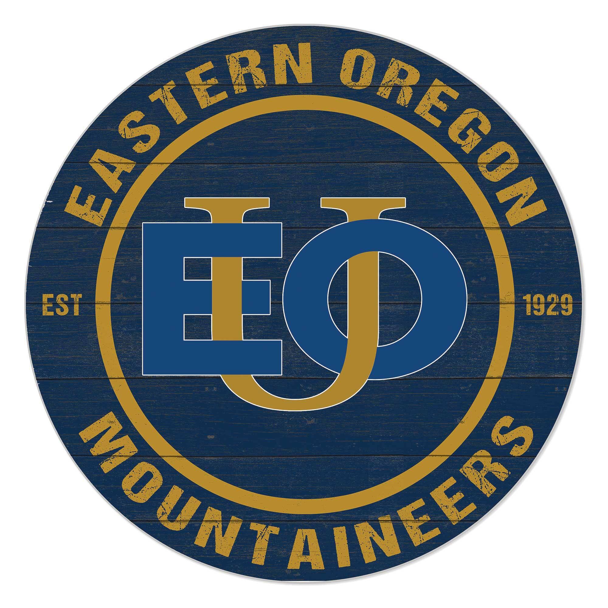 Eastern Oregon Mountaineers 20" Indoor/Outdoor Team Color Circle Sign