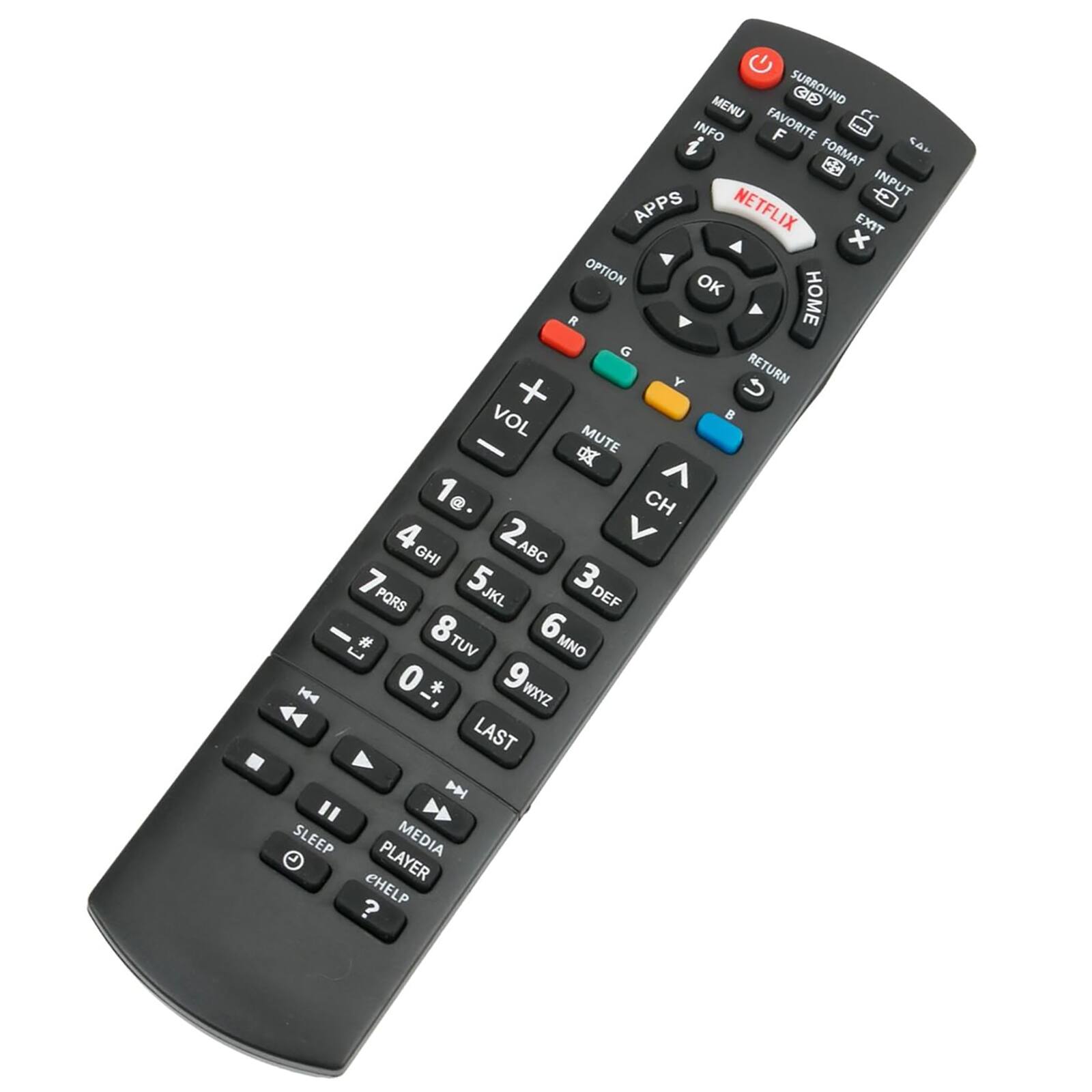 MENU  
FAVORITE  
INFO  
FORMAT  
INPUT  
NETFLIX  
EXIT  
OPTION  
OK  
HOME  
RETURN  
VOL +  
MUTE  
CH  
1  
2  
3  
4  
5  
6  
7  
8  
9  
0  
#  
*  
LAST  
SLEEP  
MEDIA PLAYER  
HELP  

GHI  
JKL  
DEF  
PQRS  
TUV  
WXYZ  
ABC  
MNO  
DEF  
GHI  
JKL  
TUV  
MNO  
WXYZ  

SURROUND  
G  
R  
Y  
B  
G  
Y  
B  
R  
G  
Y  
B  
G  
Y  
B  
G  
Y  
B  
G  
Y  
B  
G  
Y  
B  
G  
Y  
B  
G  
Y  
B  
G  
Y  
B  
G  
Y  
B  
G  
Y  
B  
G  
Y  
B  
G  
Y  
B  
G  
Y  
B  
G  
Y  
B  
G  
Y  
B  
G  
Y  
B  
G  
Y  
B  
G  
Y  
B  
G  
Y  
B  
G  
Y  
B  
G  
Y  
B  
G  
Y  
