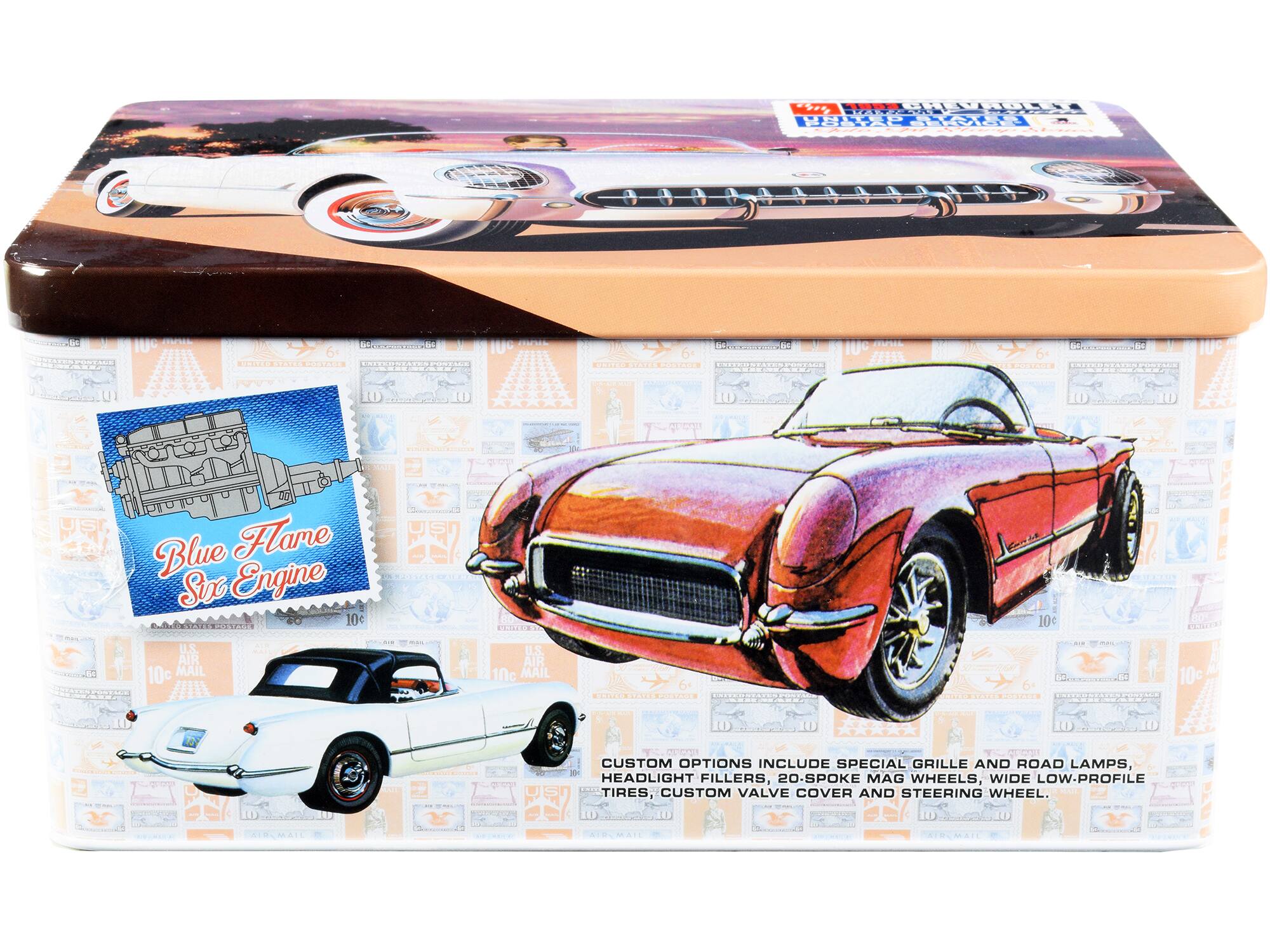 6c SINTER mores EDITAGE  
248  
2019  
Die  
Blue Flame Sinc Engine 10c  
ZAUFE  
PRESENT  
10  
SUNTERS  
10c  
U.S. AIR 10c MAIL  
PORTAGE  
CORDE POSTER POSTAGE  
...  
SIE  
10c  
W  
UD  
to  
UP  
CUSTOM OPTIONS INCLUDE SPECIAL GRILLE AND ROAD LAMPS, HOT HEADLIGHT FILLERS, 20-SPOKE MAG WHEELS, WIDE LOW-PROFILE TIRES, CUSTOM VALVE COVER AND STEERING WHEEL.