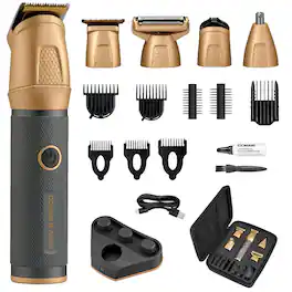 Conair - All-in-One Trimmer for Men - Gray and Gold