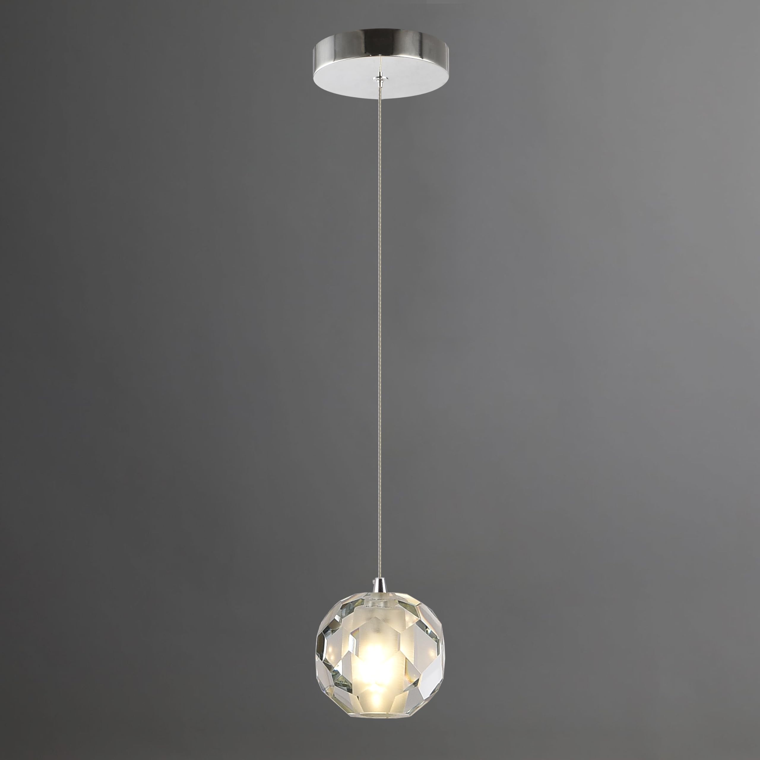 TECH SAFARI Pendant Light Fixture Multi facted Small Crystal Kitchen ...