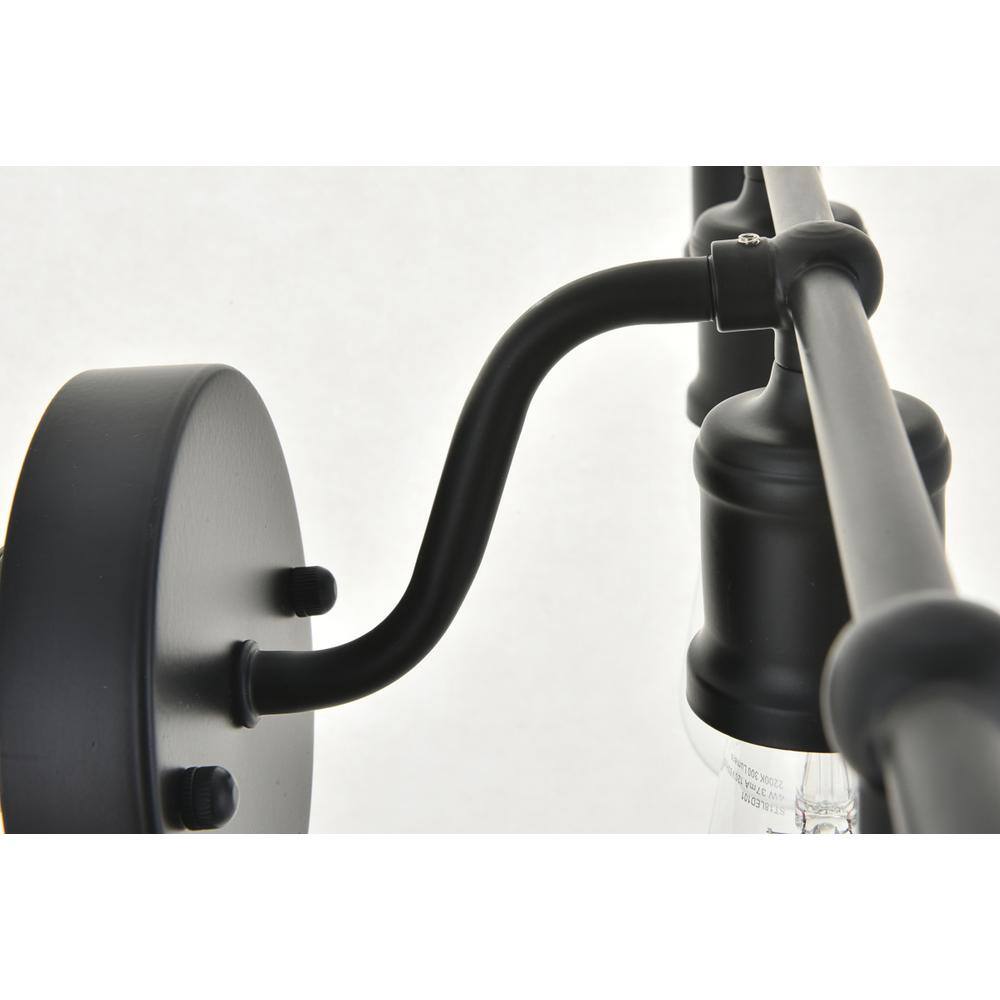 Left. Living District - Serif 5 light black Wall Sconce - Black.