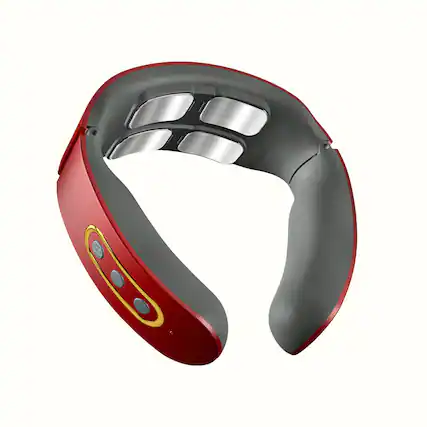 Front. Cluzine - Cordless Electric Neck Massager, Deep Tissue Trigger Point Heat Kneading Massager for Neck & Shoulder.