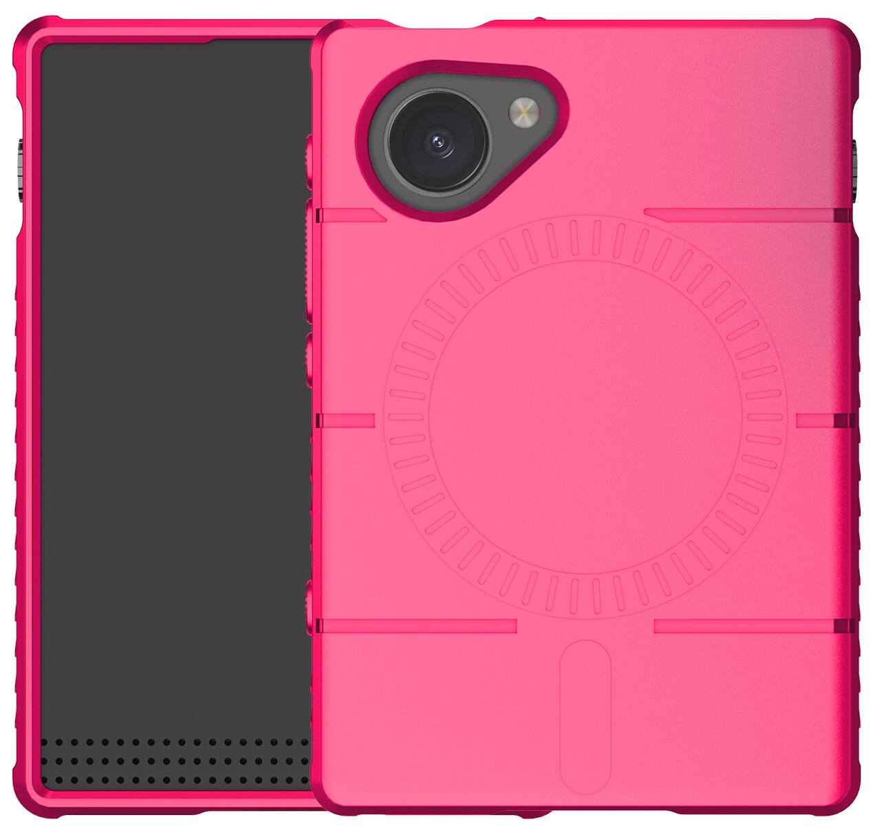 Alt View 2. Nakedcellphone - Case for Light Phone III - Compatible with MagSafe Mounts - Pink.