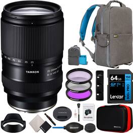 Tamron - 25-200mm F2.8-5.6 Di III VXD G2 Lens for Sony E-mount Mirrorless Cameras Accessory Bundle