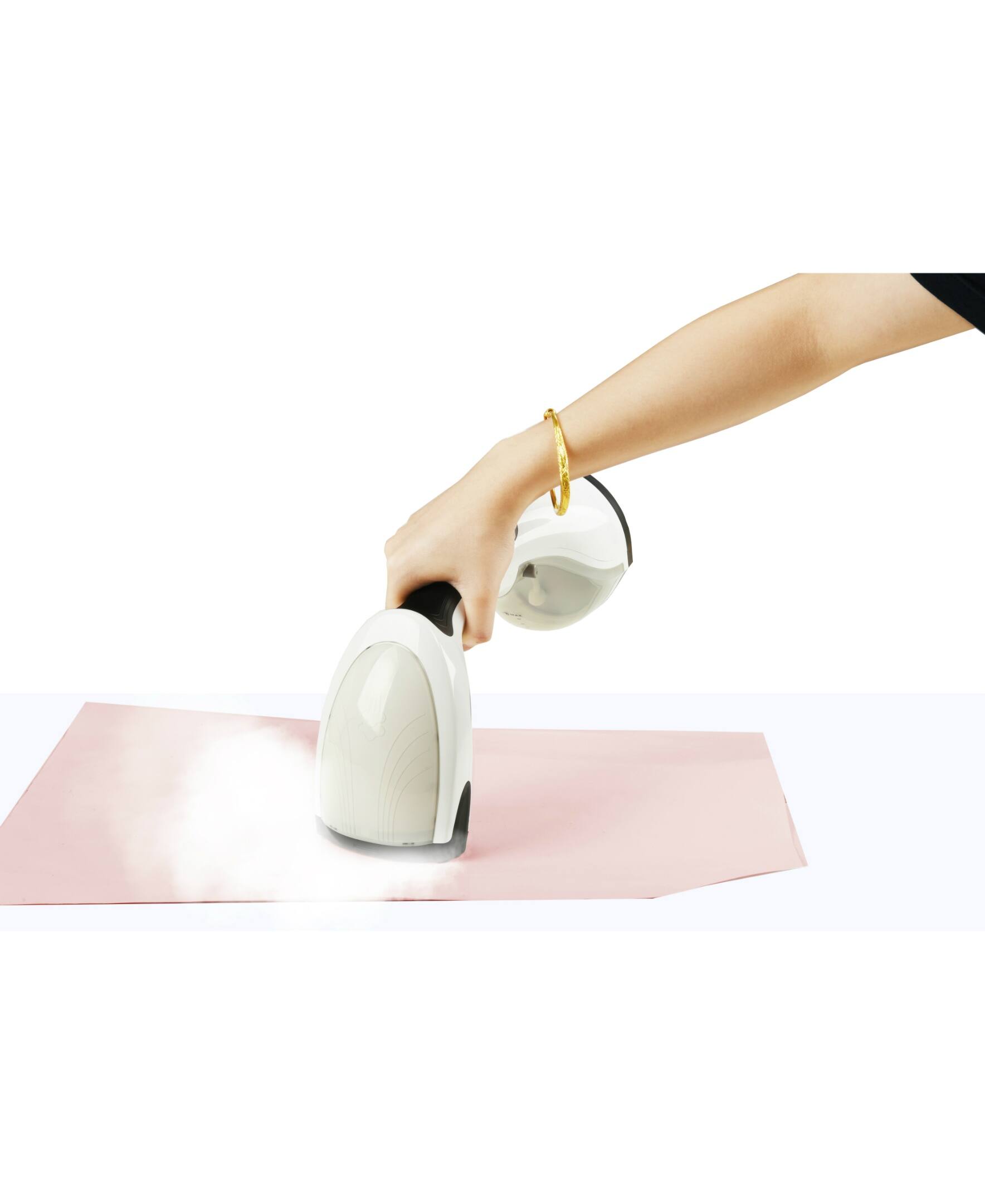 Left. True & Tidy - Portable Handheld Garment Steamer With Large Water Tank - BLACK.