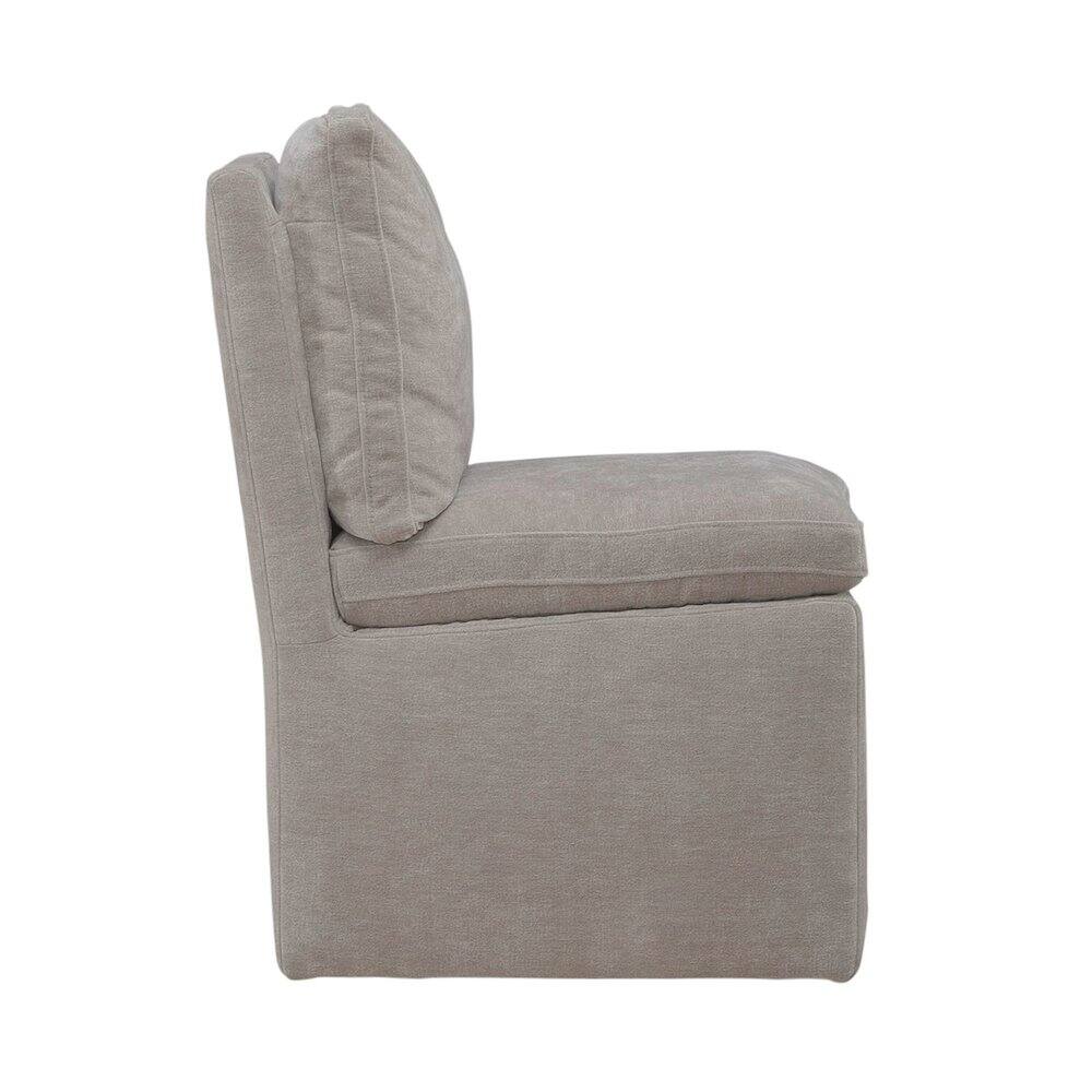Alt View 2. Liberty Furniture Industries - Accent Dining Chair with Castors - Squared Back - Truffle Upholstry - Brown.