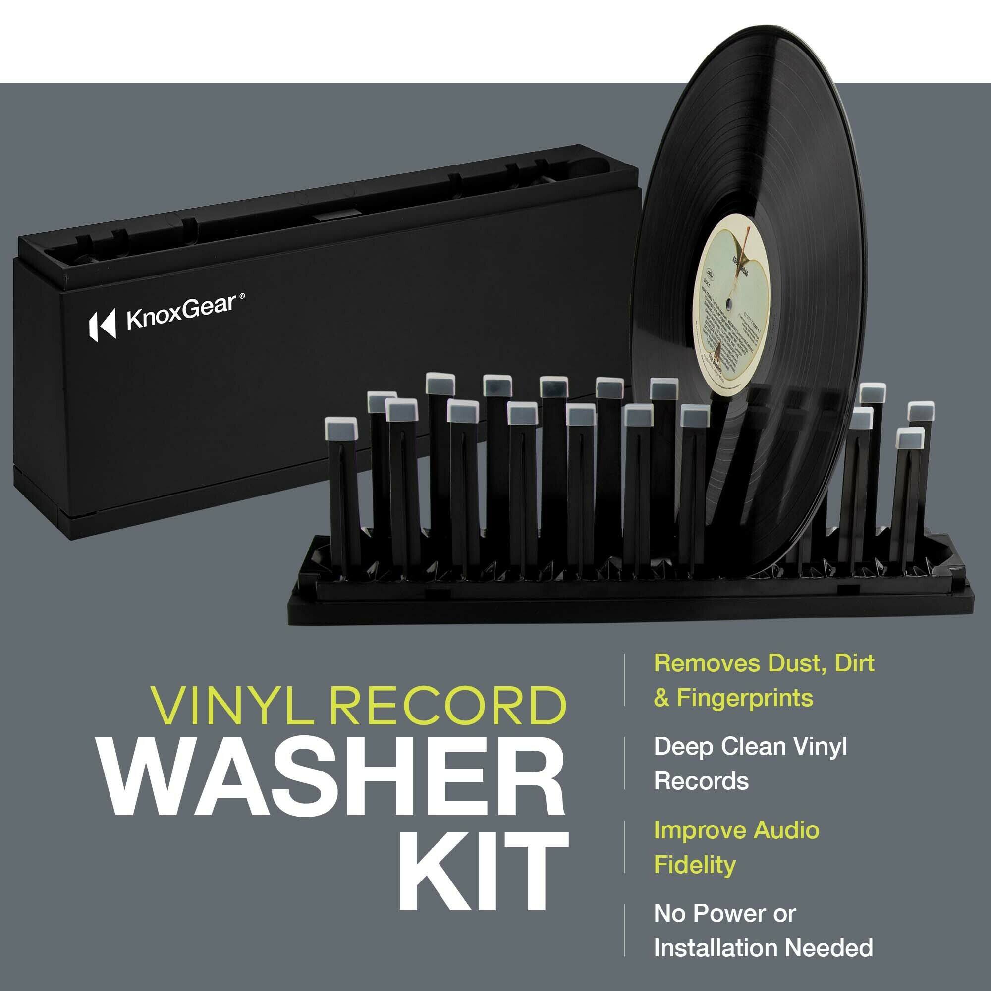KnoxGear Vinyl Record Washer Kit

- Removes Dust, Dirt & Fingerprints
- Deep Clean Vinyl Records
- Improve Audio Fidelity
- No Power or Installation Needed