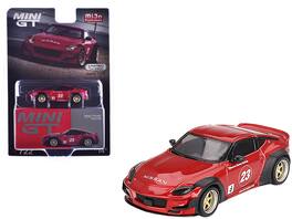 Nissan Z "Pandem" #23 Passion Limited Edition to 6600 pieces Worldwide 1/64 Diecast Model Car by Mini GT - Red Metallic