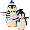 Front. Best Choice Products - Best Choice Products 2-Piece Lighted 3ft Pop-Up Penguin Family Outdoor Christmas Decoration w/ 150 LED Lights - Blue - Blue.