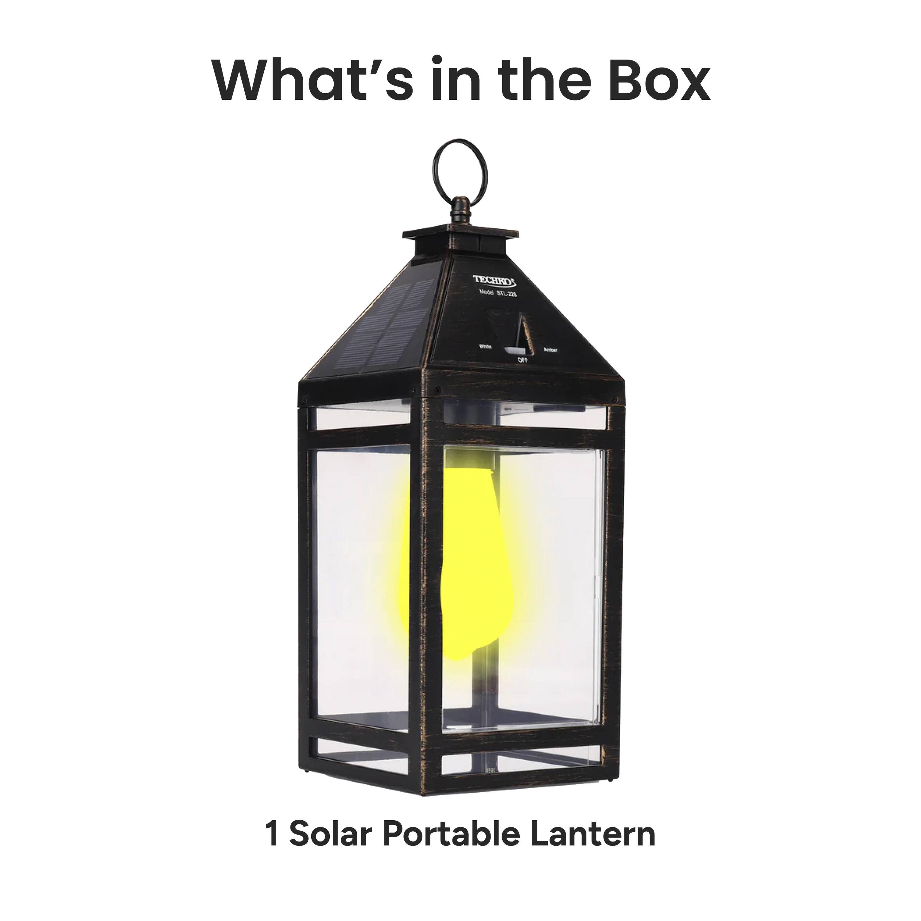 What's in the Box: 1 Solar Portable Lantern