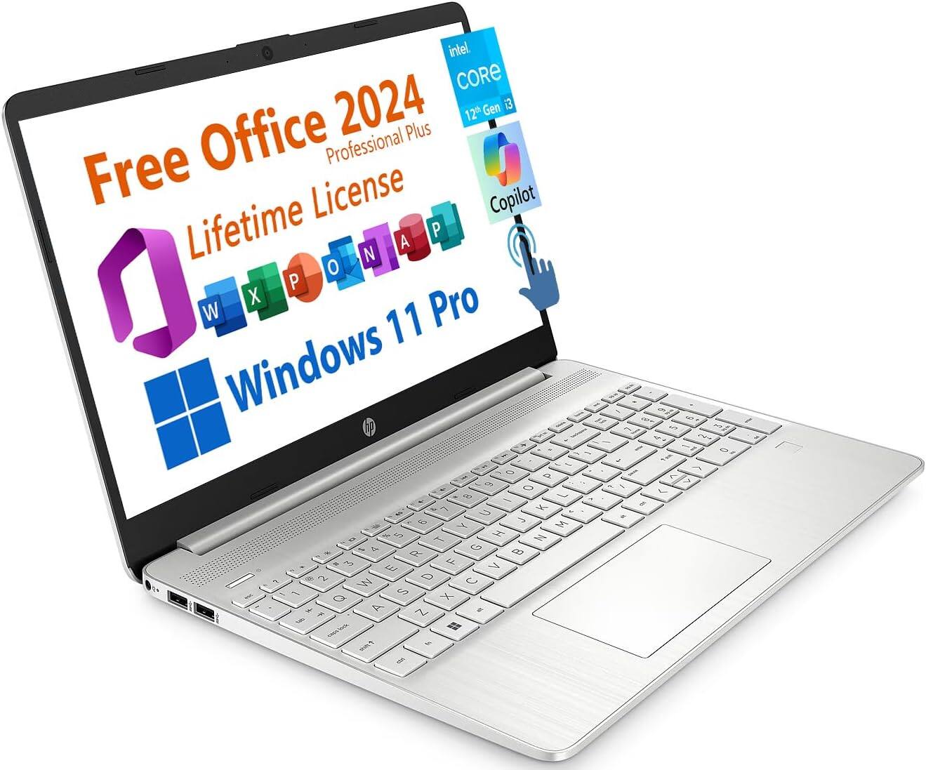 Intel Core 12th Gen i3  
Free Office 2024 Professional Plus  
Lifetime License  
Windows 11 Pro  
Copilot